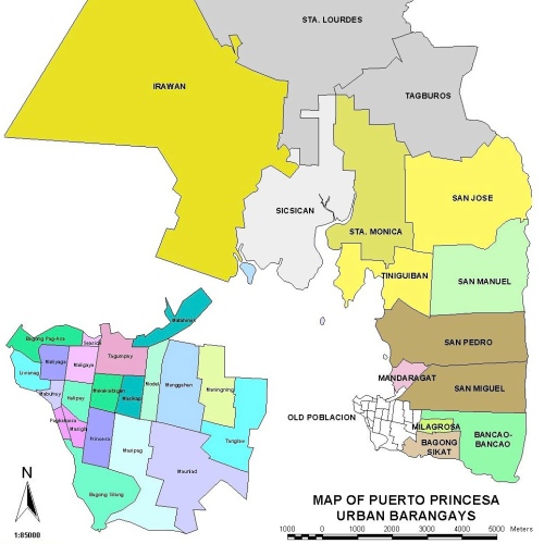 PPC "Puerto Princesa" Urban Barangay Map Palawan