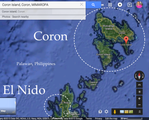 El Nido & Coron, Map of